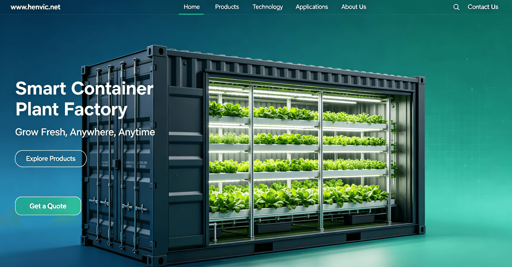 Projeto de câmaras de cultivo de vegetais em contêineres: 500 unidades para o Canadá