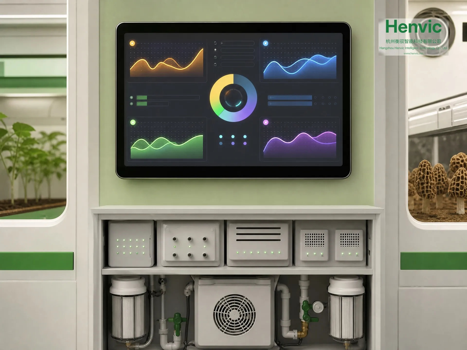 Henvic smart morel cultivation cabin — view 4