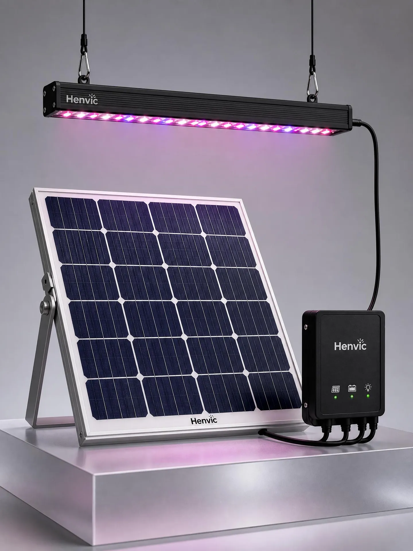 Henvic Luz Solar de Preenchimento do Contêiner de Cultivo de Frutas e Vegetais 1