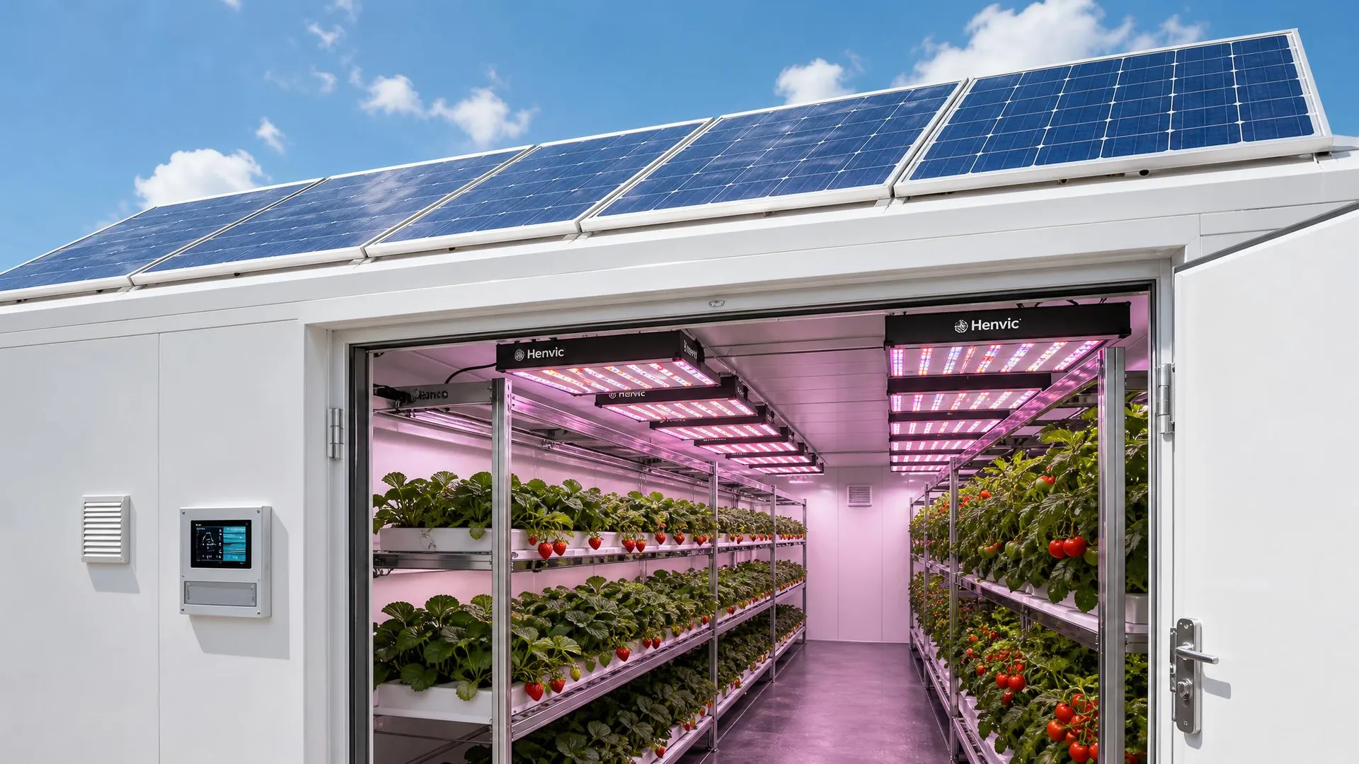 Henvic Luz Solar de Preenchimento da Cabine Inteligente de Cultivo de Frutas e Vegetais