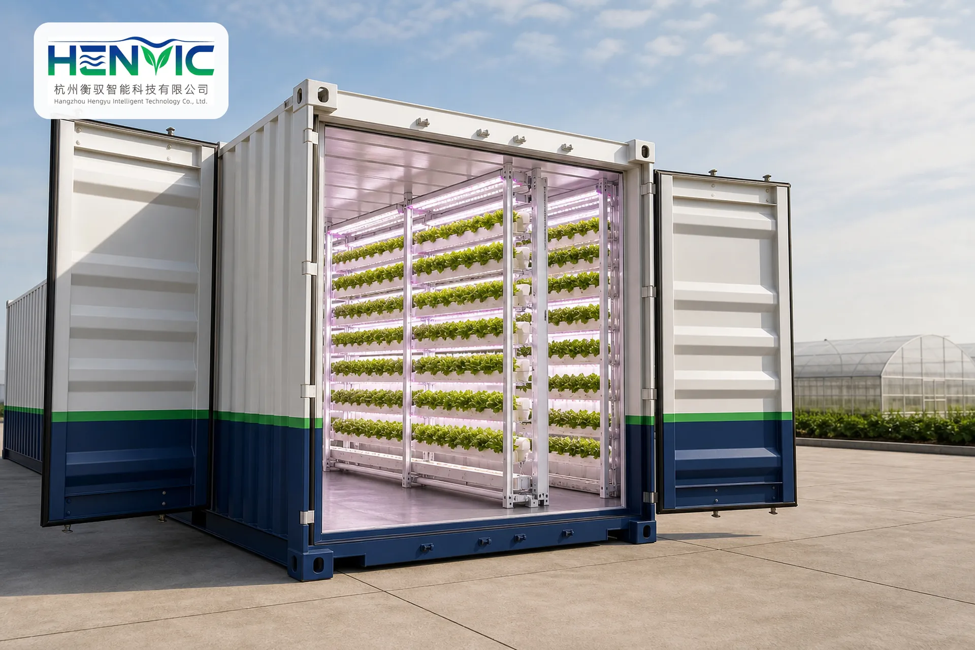 Spinach Vertical Hydroponic Container | Henvic
